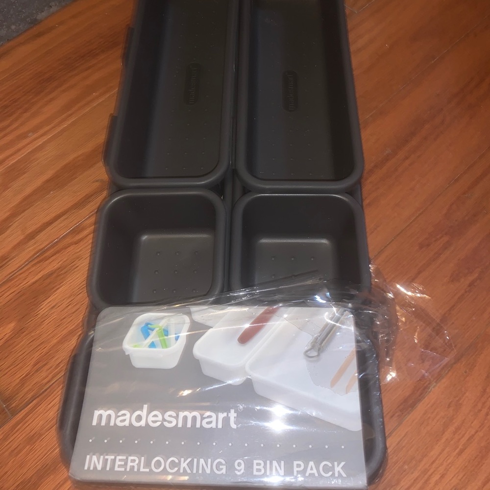 Organizer interlocking 9 bin pack